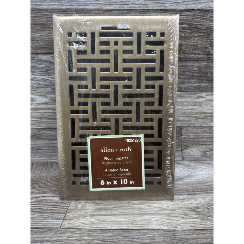 New Allen + Roth 6" X 10"Steel Floor Register Oil Rubbed Bronze | Vent